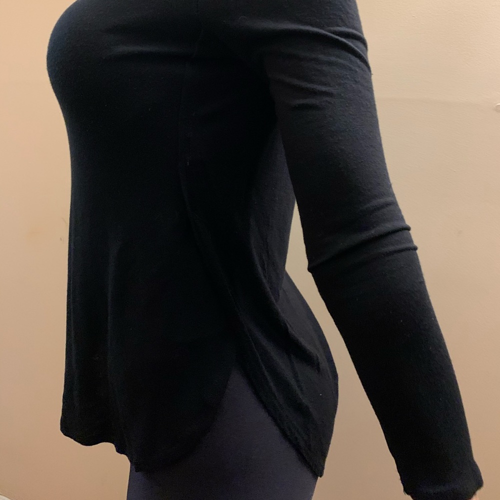 Black Basic long sleeve top